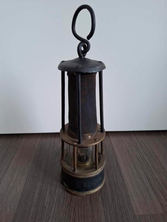 Oude mijnwerkerslamp, Antiek en Kunst, Antiek | Brons en Koper, Ophalen of Verzenden