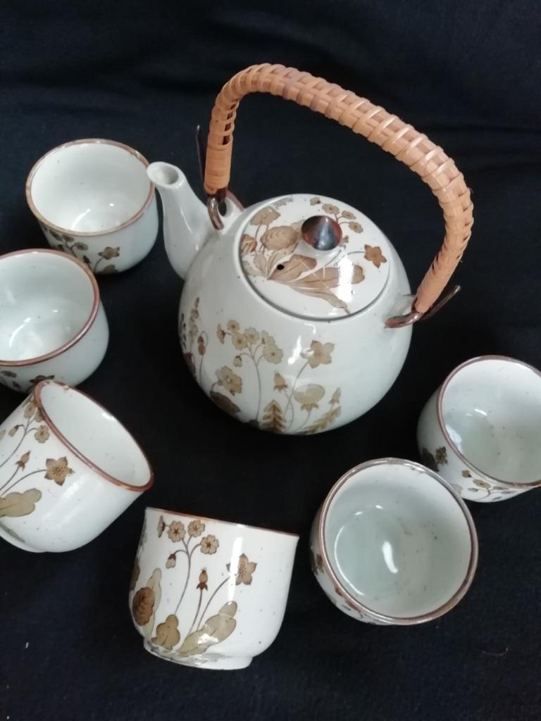 Théière avec 6 cups, Maison & Meubles, Cuisine | Vaisselle, Enlèvement, Céramique