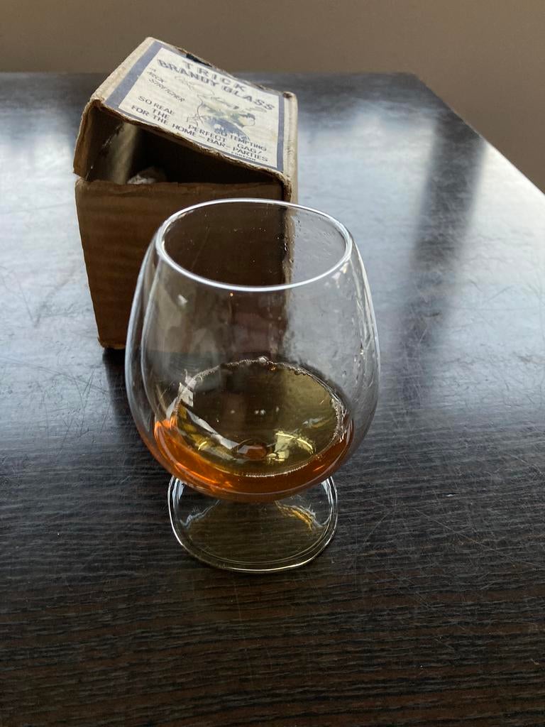 Vintage Trick Brandy Glass., Enlèvement, Utilisé