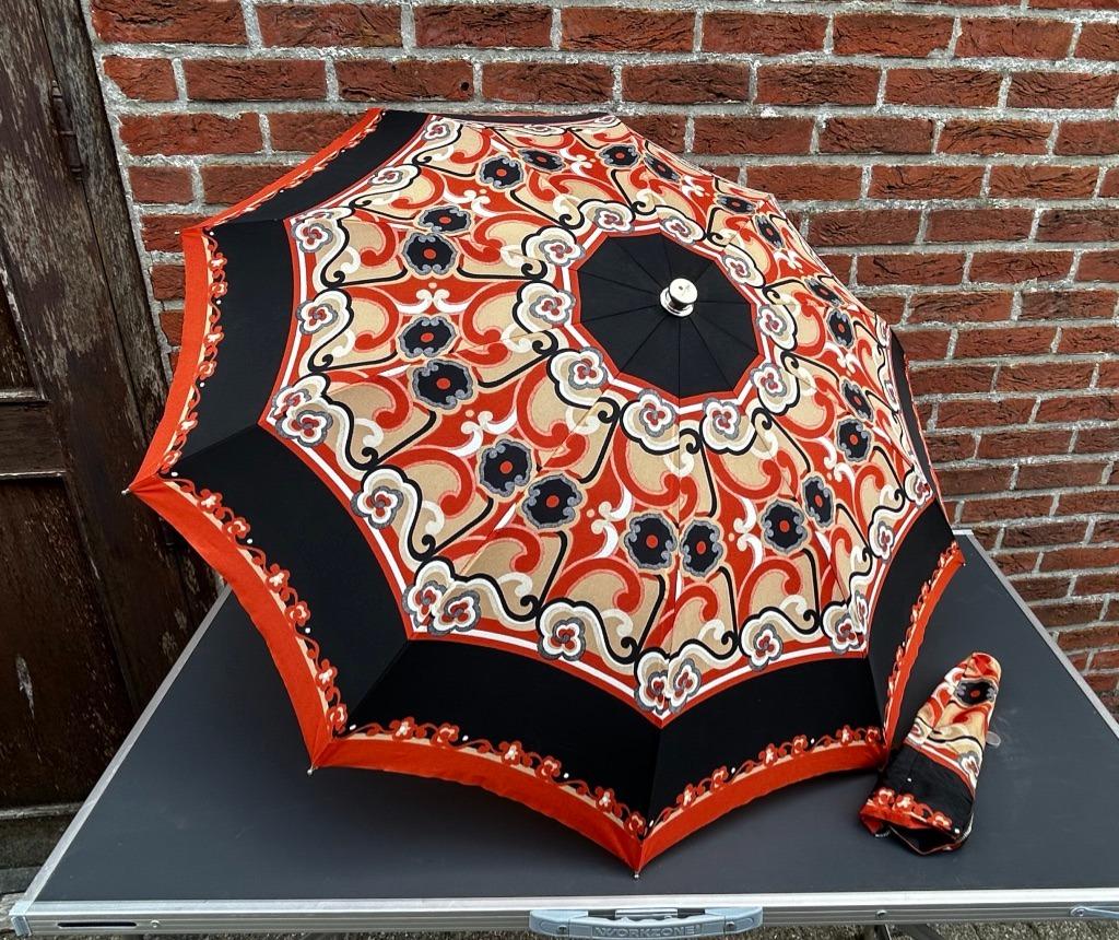 Parapluie rétro de KNIRPS des années 1960-1970, Enlèvement ou Envoi, Utilisé, Orange