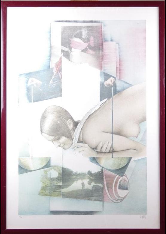 Lithographie signe pol mara, Ophalen of Verzenden