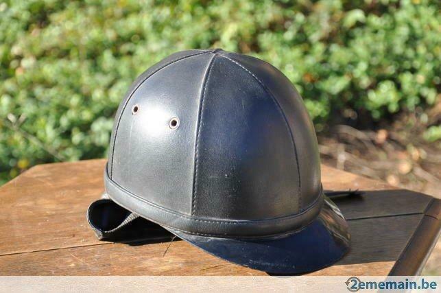 bombe d'equitation cuir, Animaux & Accessoires, Enlèvement ou Envoi, Utilisé