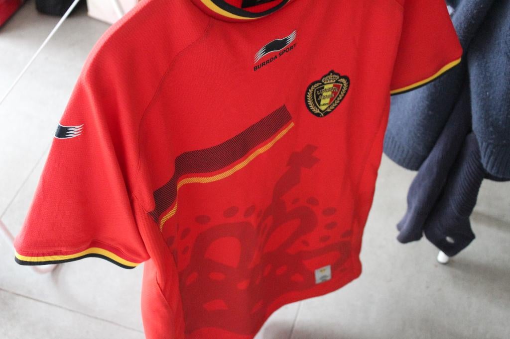 Rode Duivels Burrda Sport shirt rood L, Maat L, Ophalen of Verzenden, Gebruikt, Shirt
