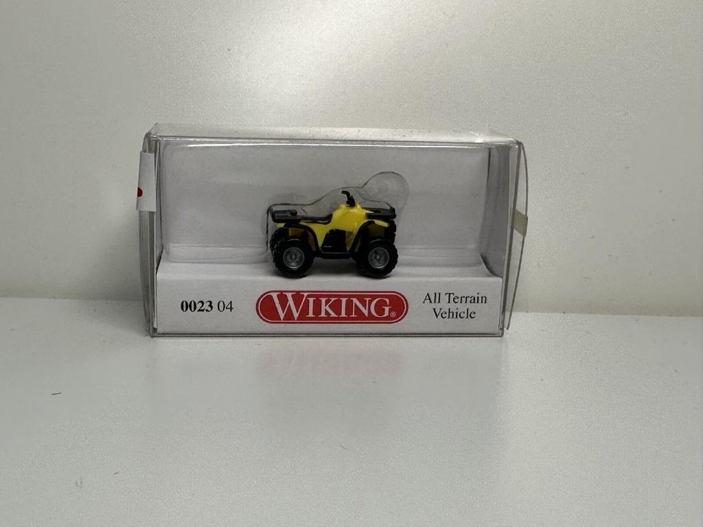 Véhicule 4x4 QUAD Jaune 1/87 HO WIKING Neuf + Boite, Enlèvement ou Envoi, Neuf, Grue, Tracteur ou Agricole, Wiking