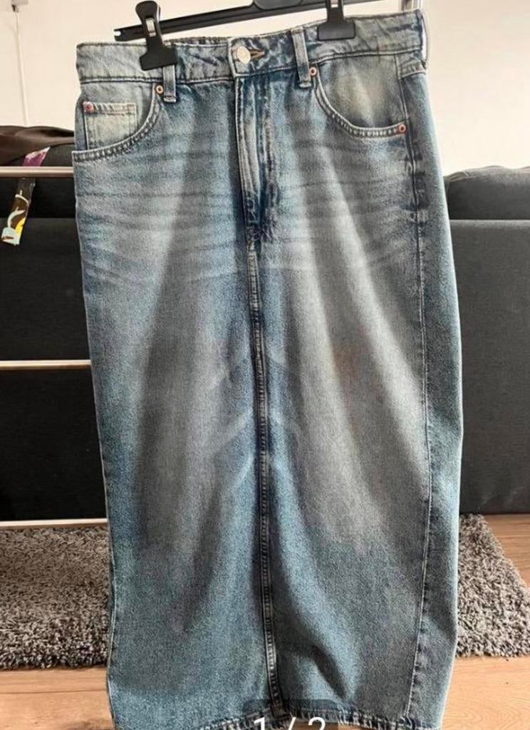 Rok lang Jeans S/M, Kleding | Dames, Rokken, Ophalen of Verzenden, Zo goed als nieuw