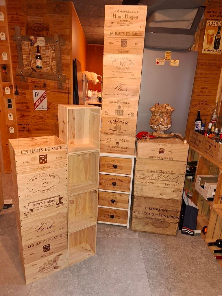 ⚠️10 Caisses à vin vide caisse bois 60€ lot idéal bar cave, Collections, Enlèvement