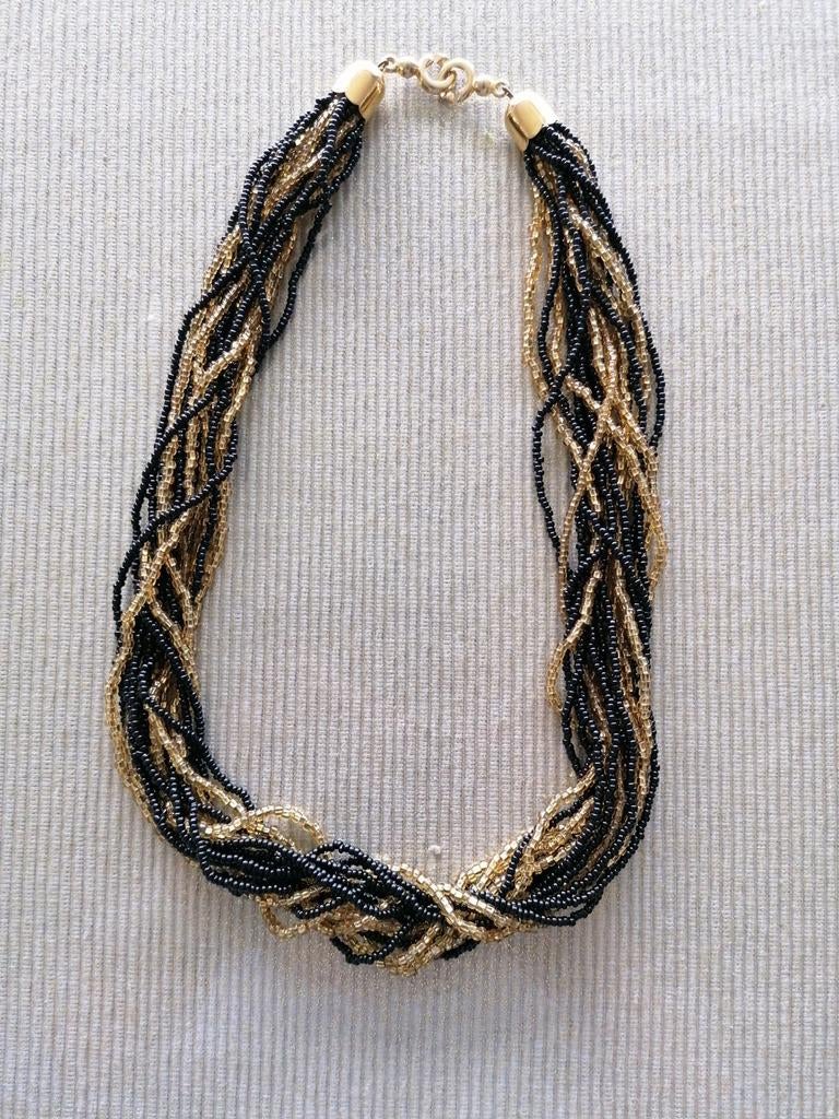 Prachtige collier gold/black, Handtassen en Accessoires, Ophalen of Verzenden, Zo goed als nieuw