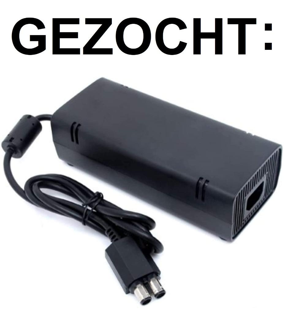GEZOCHT: Xbox 360 S stroomadapter, Ophalen of Verzenden, Xbox 360