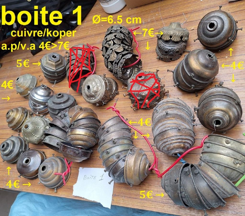 divers articles pour lustres/bobèche/oude Globe/Lampenkap, Enlèvement ou Envoi