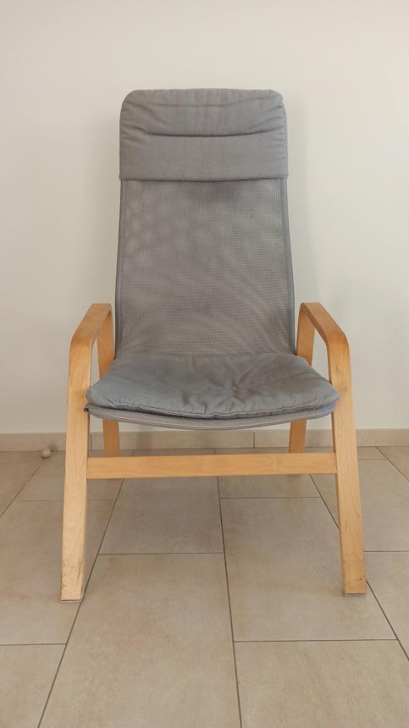 Fauteuil gris confortable – Housse amovible – Style moderne, Enlèvement, Comme neuf, Scandinave
