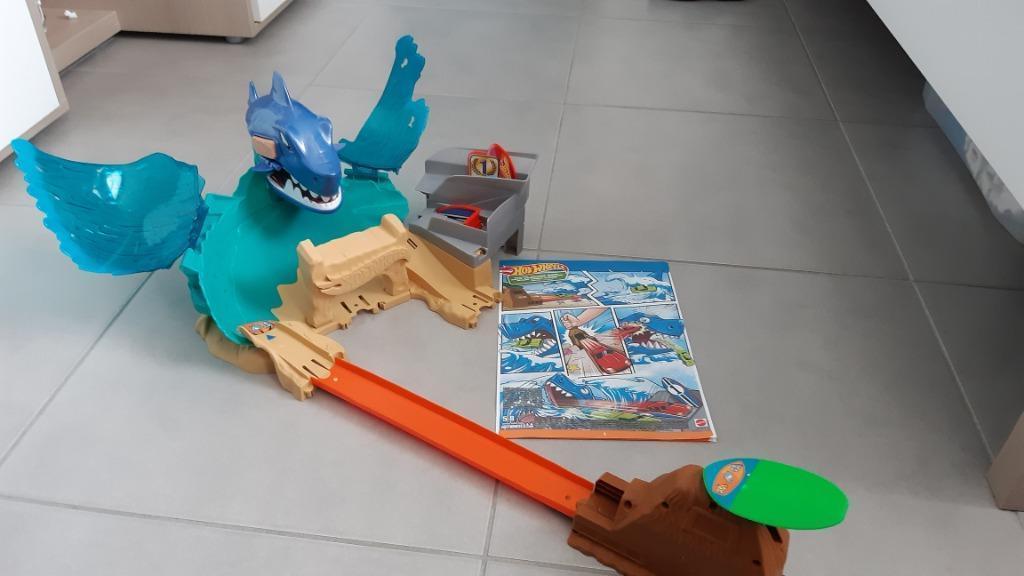Hot Wheels City Shark Beach, Kinderen en Baby's, Ophalen, Hot Wheels, Handmatig, Racebaan