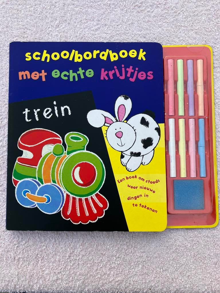 Cahier Blackboard avec 8 crayons + éponge, nouveau livre, Enlèvement ou Envoi, Neuf, Papier, Carnet de croquis ou à dessin