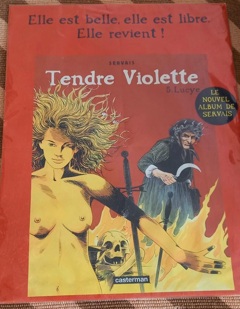 Poster BD de Servais "Tendre Violette" Album 5, Enlèvement