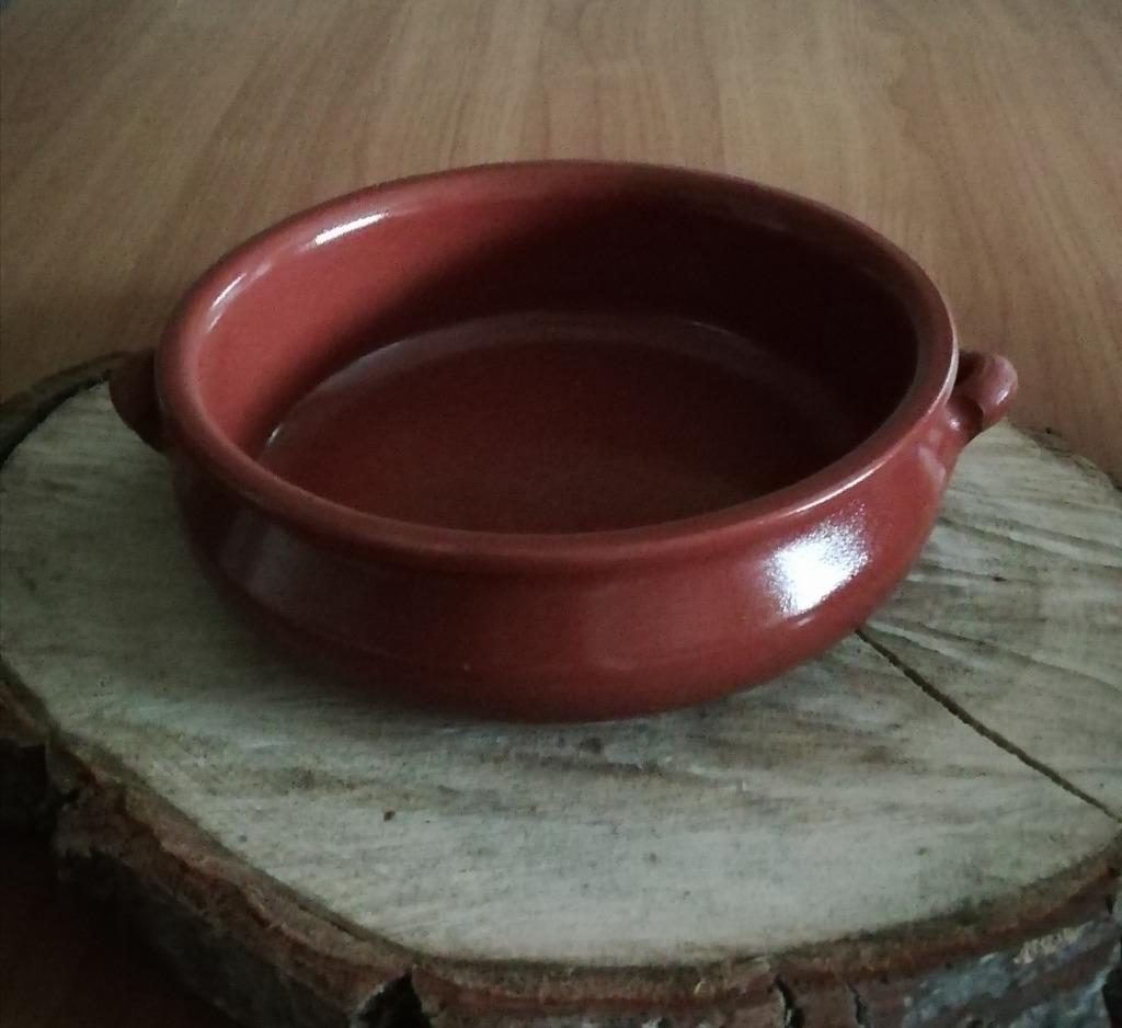 Plat à four rond en terre cuite à 2 poignées, Enlèvement ou Envoi, Comme neuf, Céramique, Balance ou Balances
