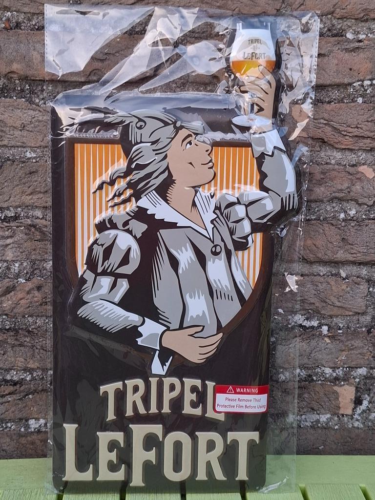 Zeldzaam Reclamebord Tripel LeFort, Ophalen of Verzenden, Nieuw, Reclamebord, Plaat of Schild, Overige merken