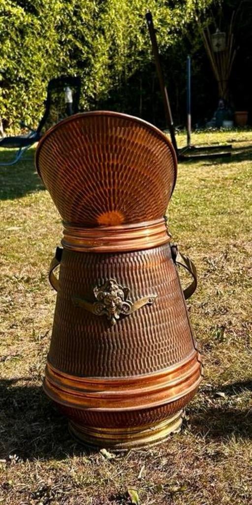 Prachtige handgemaakte koperen parapluhouder, Antiek en Kunst, Ophalen, Koper