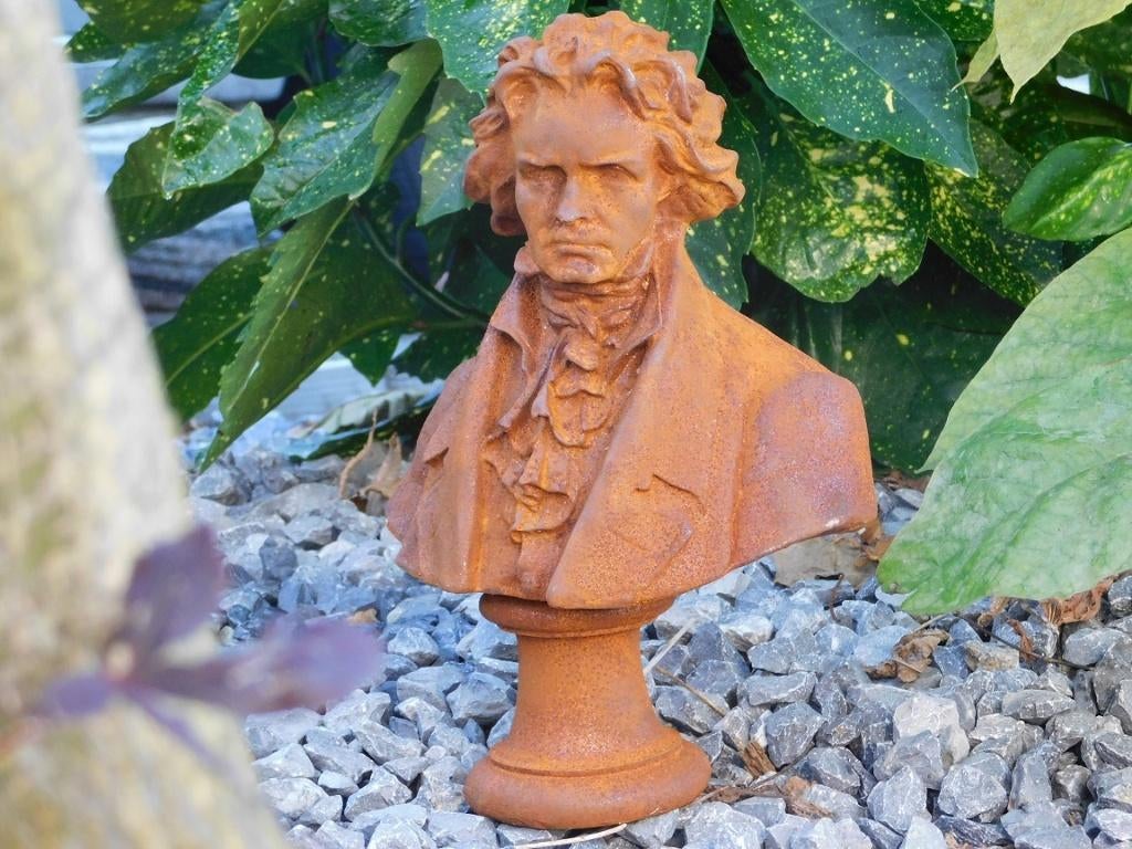 Prachtig beeld van Ludwig van Beethoven -  gietijzer, Ophalen of Verzenden