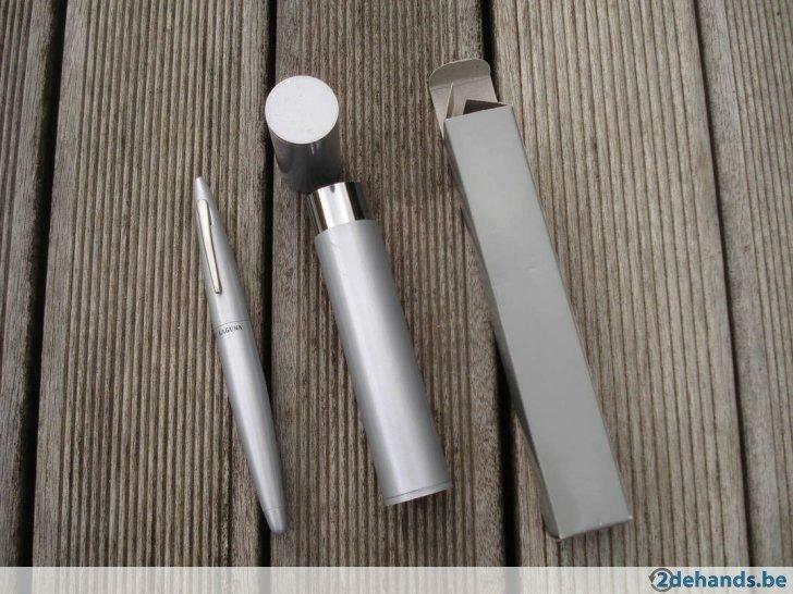 Nieuwe pen in metalen koker, Ophalen of Verzenden, Nieuw