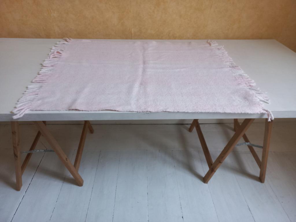 couverture bébé à franges 93/78 cm, Enlèvement, Utilisé, 85 à 100 cm, Couverture