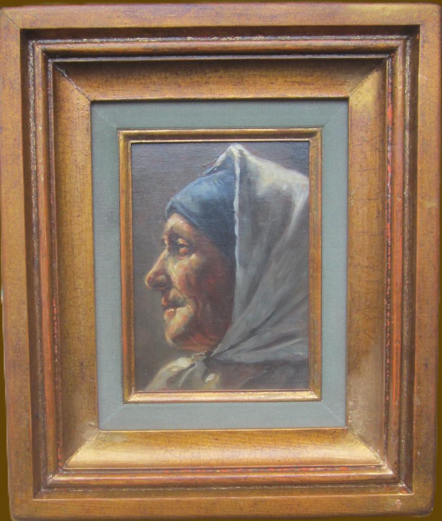 "Visage d'une vieille femme" - Louis Clesse, Antiek en Kunst, Ophalen