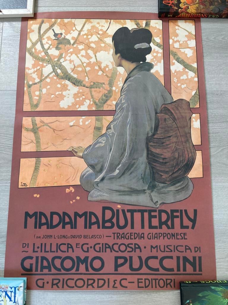 Décoration murale Madama Butterfly, Collections, Posters & Affiches, Comme neuf, Autres sujets/thèmes, A1 jusqu'à A3, Rectangulaire vertical