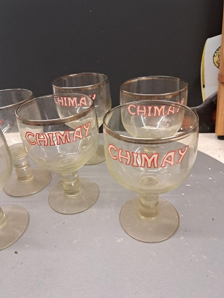 6 x verres à bière vintage Chimay /ouvres bouteilles, Enlèvement ou Envoi, Comme neuf