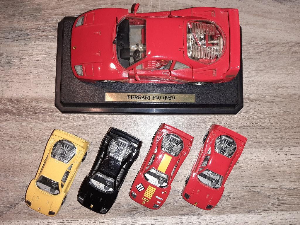 5x Burago Ferrari F40, Enlèvement ou Envoi, Utilisé, Voiture