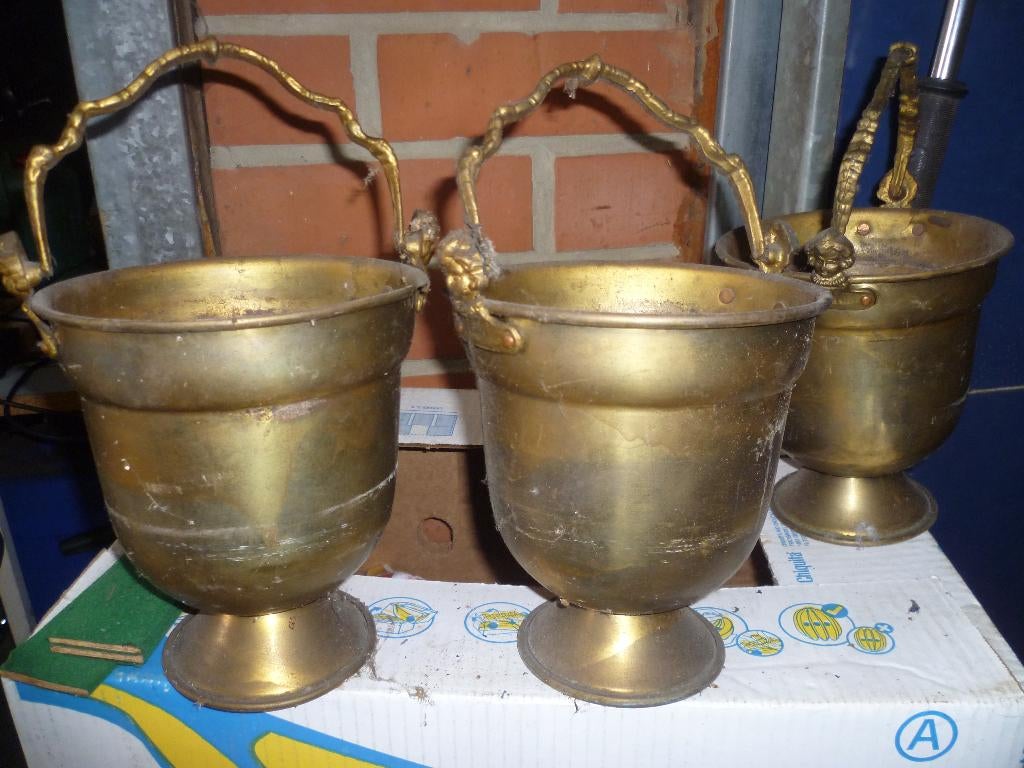 3 OUDE  KOPEREN KWISPEL EMMERS UIT KERK, Ophalen