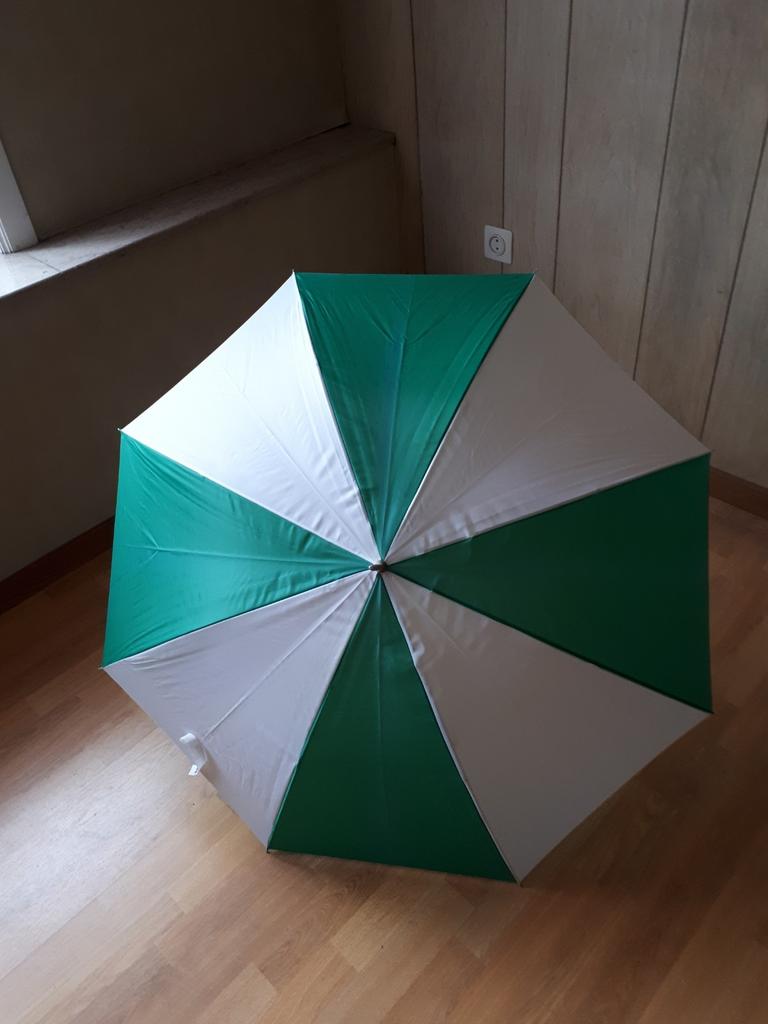 Wit/groene paraplu, Ophalen of Verzenden, Zo goed als nieuw, Wit