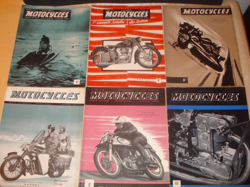 MOTOCYCLES Lot N°2 de 6 Anciennes Revues 1952, Enlèvement ou Envoi, Utilisé, Général
