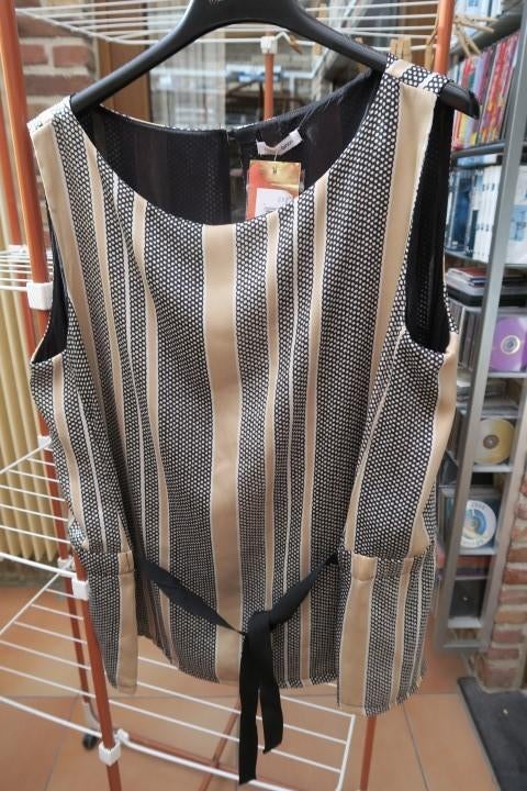 Topje nieuw streep beige zwart Atmos Fashion mt 44, Overige kleuren, Atmos fashion, Maat 42/44 (L), Nieuw