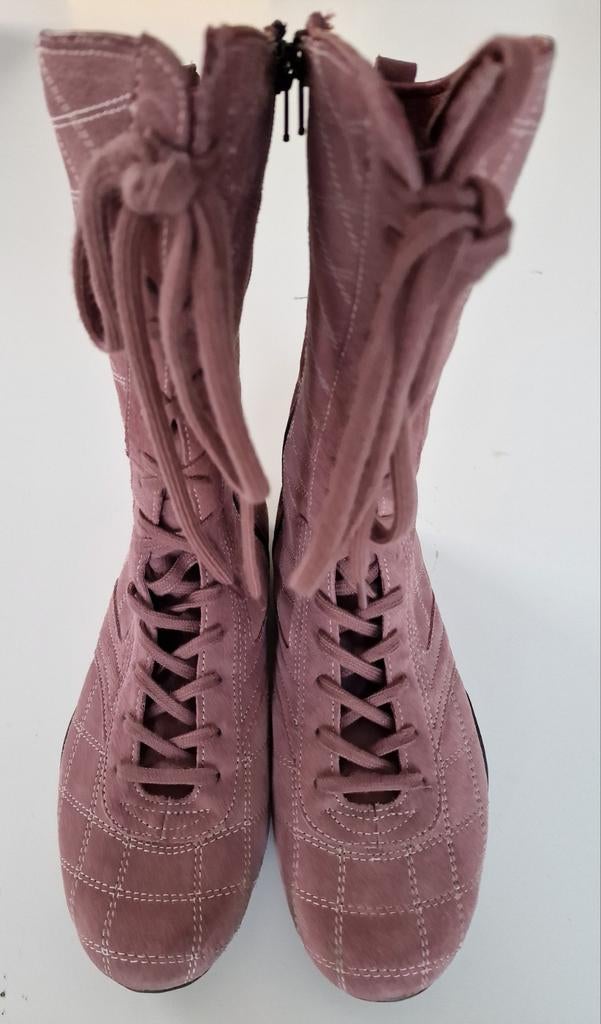 blue haven, laarzen, nubuck, roze, 39, sluiting veters/rits, Ophalen of Verzenden