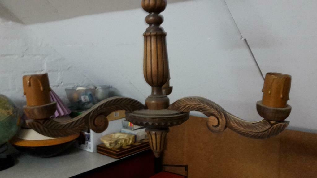 houten luster, Antiek en Kunst, Ophalen
