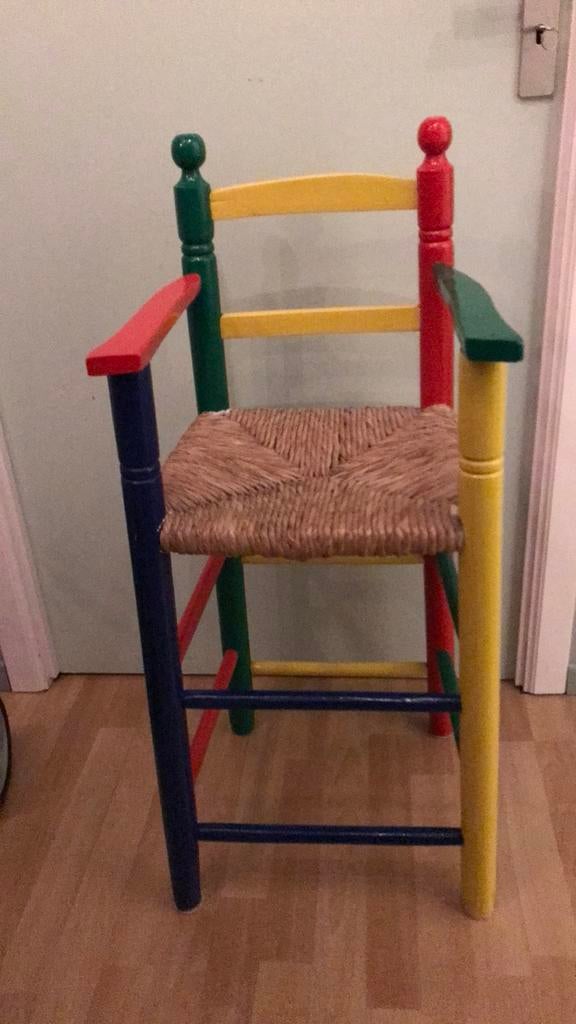 Chaise haute banc seventies eighties  vintage peinture, Enfants & Bébés, Comme neuf