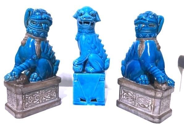 Foo dogs Chinois lions temple H 25 antique😍💑😎🎁💎👌, Antiquités & Art, Art | Sculptures & Bois, Mammifère, Enlèvement ou Envoi