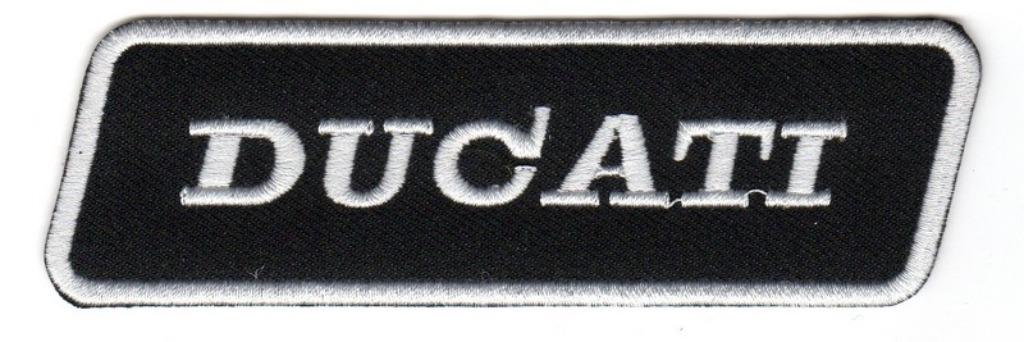 Patch Ducati long noir - 120 x 35 mm, Enlèvement ou Envoi, Neuf