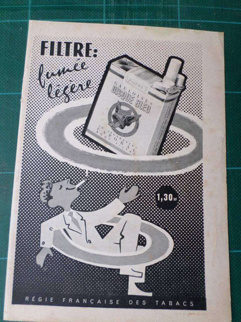 Gauloises cigarettes - publicité papier - 1960, Verzamelen, Ophalen of Verzenden, Gebruikt, Overige typen