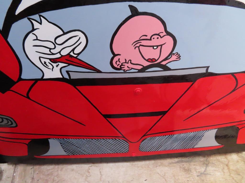 Geboorteborden / o.a baby in auto geboorte verrassing., Ophalen, Nieuw, Geboortebord