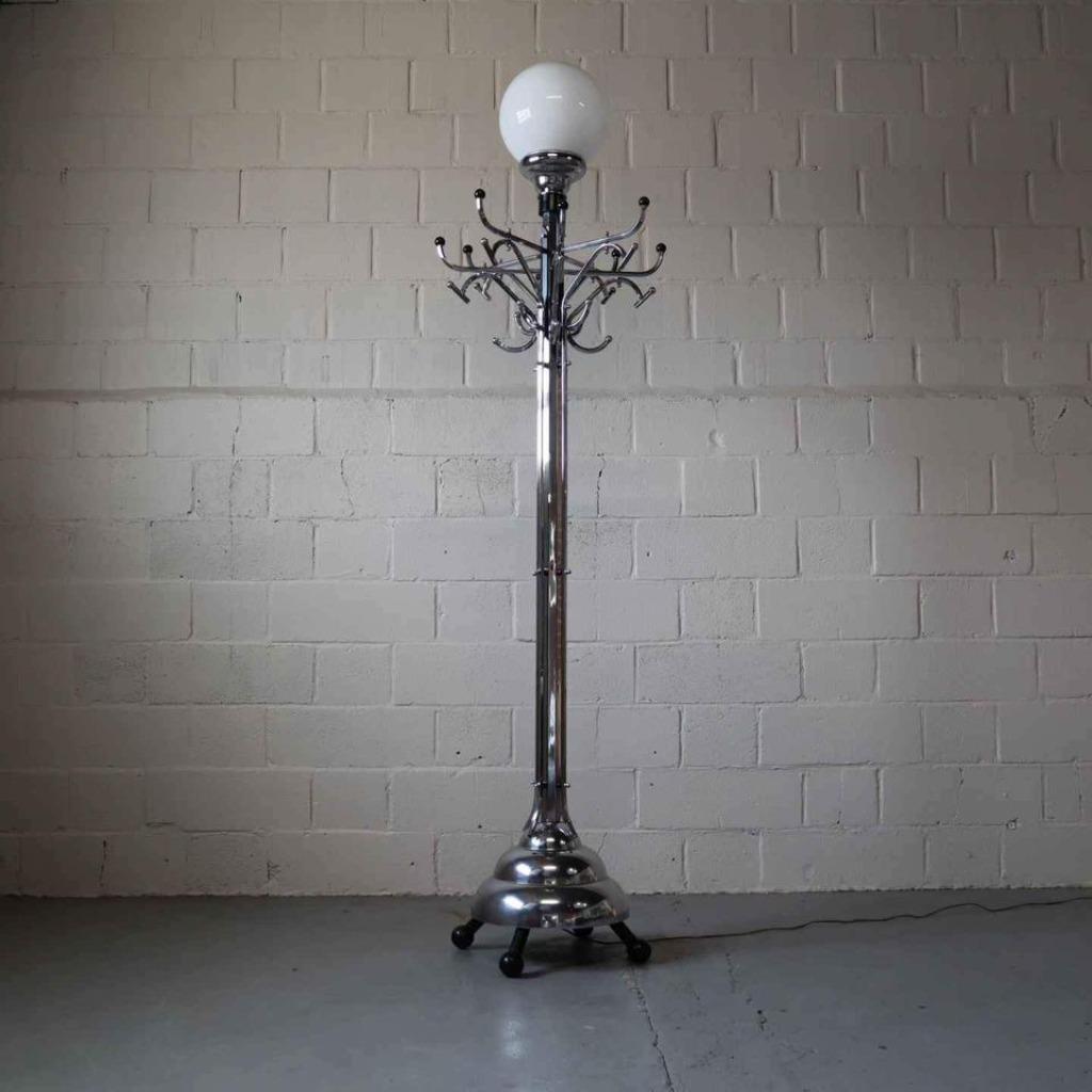Large Art Deco coat rack/floor lamp, Antiek en Kunst, Ophalen