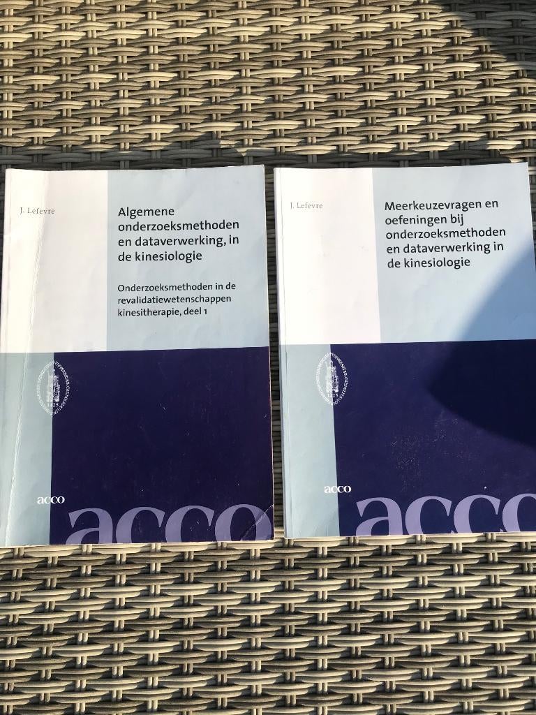 STUDIEBOEK - Algemene onderzoeksmethoden kinesiologie, Boeken, Ophalen of Verzenden, Zo goed als nieuw, Hoger Onderwijs, J.Lefevre