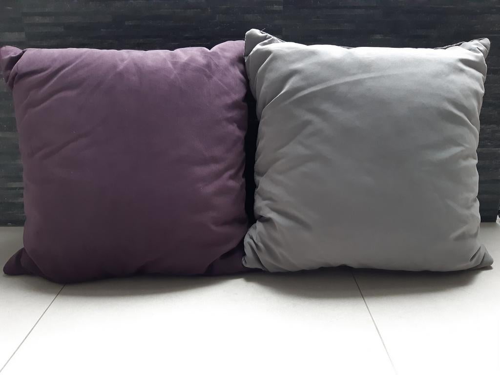 2 gros coussins 50 x 50 cm NEUFS, Maison & Meubles, Enlèvement ou Envoi, Neuf, Gris, Carré