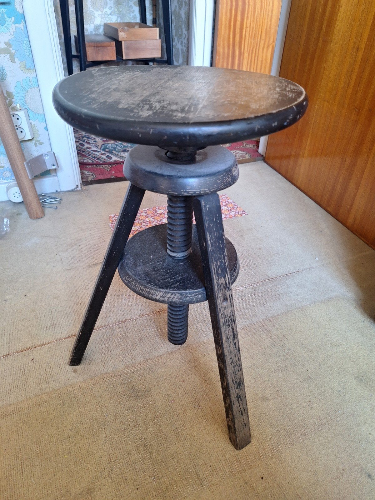 tabouret de piano, Enlèvement, Utilisé, Bois