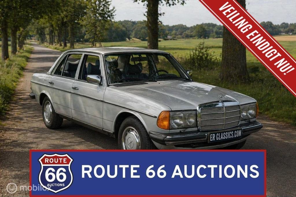 Mercedes-Benz 250 | 1978 | Route 66 Auctions, Auto's, Zwart, Mercedes-Benz, Bedrijf, Handgeschakeld