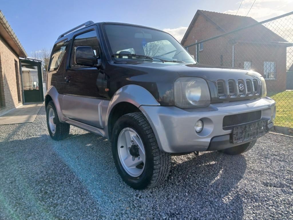 suzuki jimny #4x4# 1300cc benzine !!reeds gekeurd!! airco, 4 zetels, Zwart, Leder en Stof, Bedrijf