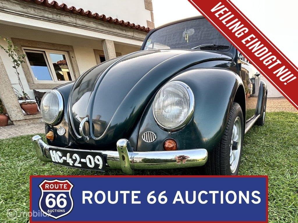 Volkswagen Beetle 1300 | 1967 | Route 66 Auctions, Auto's, Volkswagen, Zwart, Bedrijf, Handgeschakeld
