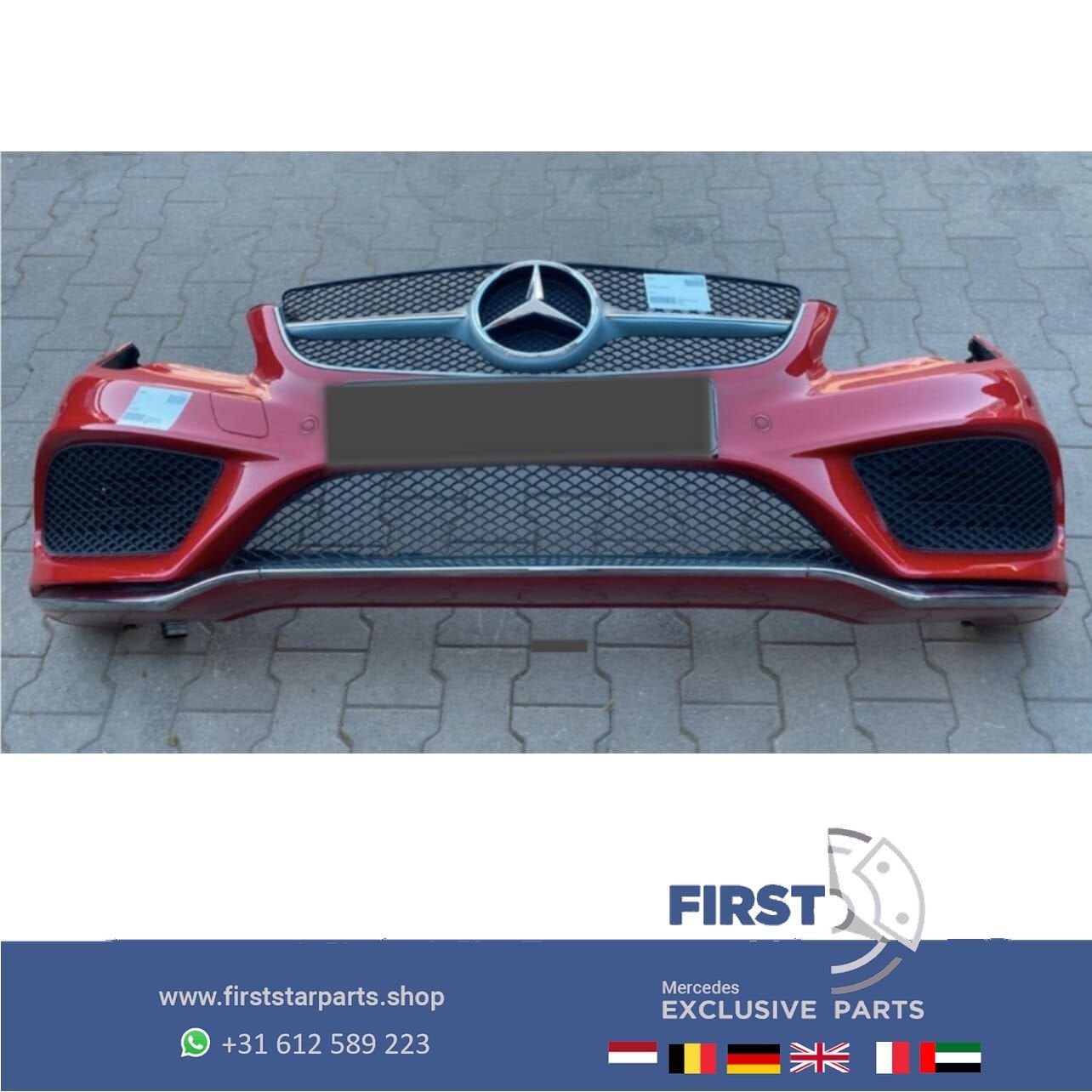 W207 FACELIFT AMG VOORBUMPER COMPLEET ROOD Mercedes E Klasse, Autos : Pièces & Accessoires, Utilisé, -, Avant, -