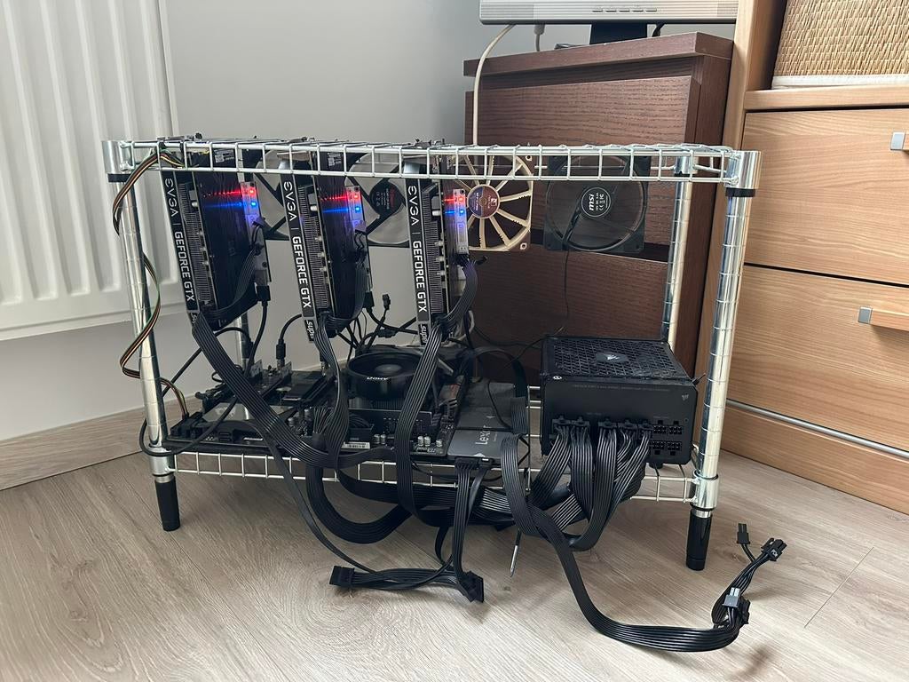 Miner (3x gtx1660s), Computers en Software, Videokaarten, Ophalen, Gebruikt, Nvidia