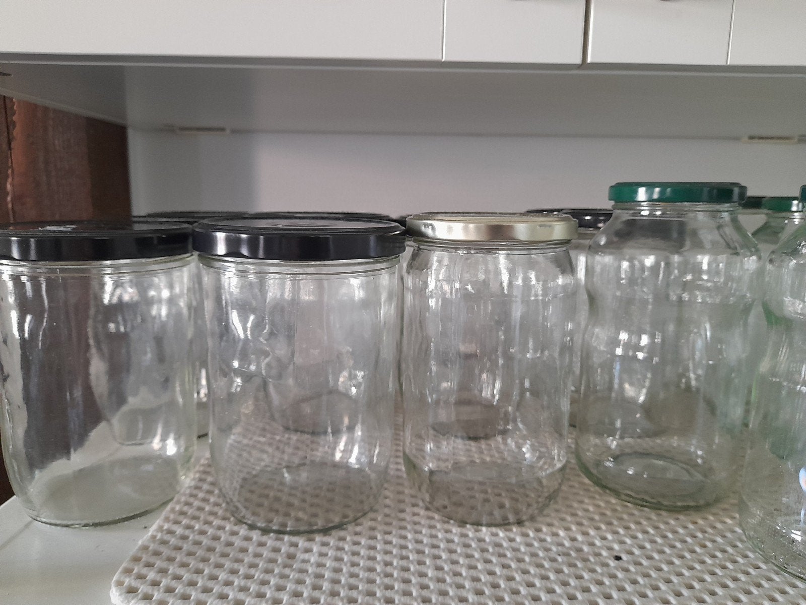 Set van 40 grote glazen potten van 700 ml met schroefdeksel, Huis en Inrichting, Keuken | Servies, Klassiek, Ophalen of Verzenden