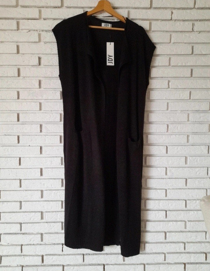 JDY - nieuwe zwarte lange cardigan - M, Kleding | Dames, Bodywarmers, Ophalen of Verzenden, Maat 38/40 (M)