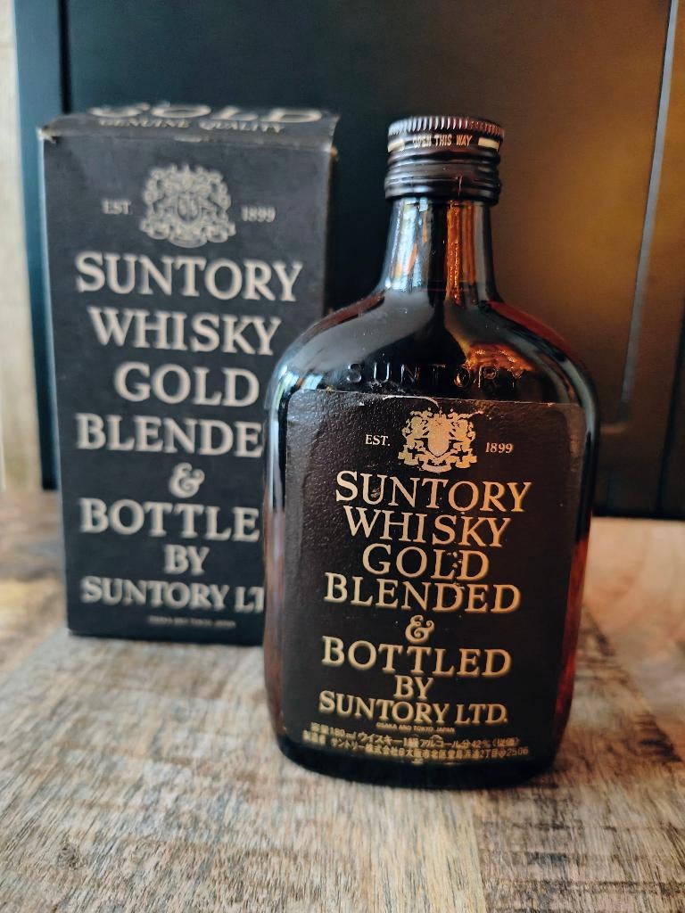 Suntory Gold Blended 180 ml. (1970) Distillerie Yamazaki, Collections, Vins, Neuf, Autres types, Autres régions, Pleine, Enlèvement ou Envoi